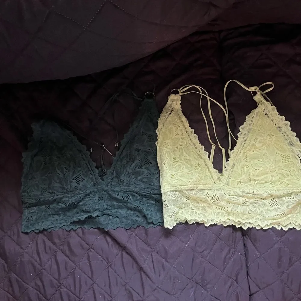 Aerie lace bralettes size medium